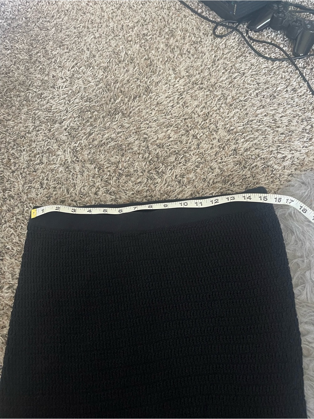Nine West Black Knit Crochet Pencil Skirt - Picture 8 of 10